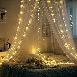 Special You Canopy Tent for Decoration, Canopy for Bedroom, Unstitiched White net Cloth for Decoration 5 mtr Long with Light, Aesthetic Room Decor, Backdrop for Decor-image-92