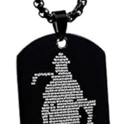 Hanuman Chalisa Locket Pendant with Chain | Lord Hanuman Spiritual Locket Micro-carved Tag Stainless Steel | Unisex Religious Pendant | Divine Protection Jewelry (Black)-image-95
