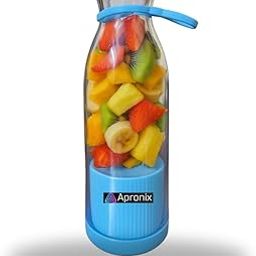 Apronix Portable Blender, Slim Juicer for Smoothies, Shakes and Juices | 350ml, USB Rechargable with 6 Sharp Blades | Perfect for Gym, office, work and Travel | Blue-image-49