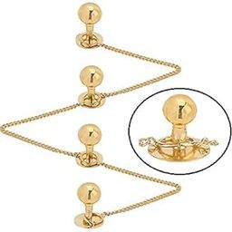 Fashions Golden Plated Bead Cufflinks Studs Kurta Buttons for Men Women-53