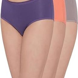 Cotton Midi Panty Mid Waist Mid Coverage Solid Panties -Pack of 3-image-26