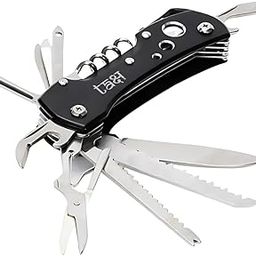 Taksh Kamet 13-in-1 Multipurpose Pocket Tool | Stainless Steel Multi-Utility Knife with Carabiner, Scissors, Screwdrivers, Opener | Survival & Safety Gear for Camping, Travel, Home & Emergency Use-19
