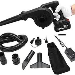Cordless Mini Blower Black | 2 in 1 Cordless Small Blower | Rechargeable | Compact Blower for Inflating, Blowing Leaf, Cordless Blower| Multifunctional Blower Plus Vacuum, Cleaner and Blower (Black)-image-13