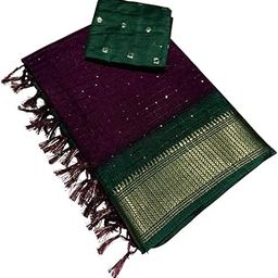 Dola Silk Saree All Over Zari Lining And Designer Printed Butties Contrast Woven Border With Blouse Piece-image-27