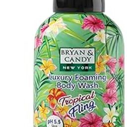 Bryan & Candy Luxury Foaming Body Wash with Pentavitin, Pro Vit B5, Argan Oil, Skin Friendly pH 5.5, All Skin Types, 400 Ml (Tropical Fling)-0