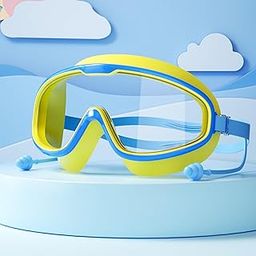 Swimming Goggles for Kids, Swimming Goggles for Kids 6-14, Kids Swimming Goggles with Adjustable Strap & Ear Plugs, Anti-Fog Leak Proof UV Resist Silicone Swimming Glasses for Kids Girls Boys-image-54