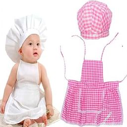 BabyMoon Chef New Born Baby Photography Shoot Props Costume | Pink-image-2