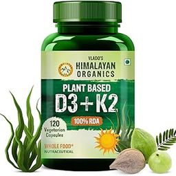 Vlado’s Himalayan Organics Plant Based 600iU Supplement | Vitamin D3(Lichen) + K2(Menaquinone Mk7) | Faster Absorption | Boost Immunity | Healthy Bones -120 Veg Capsules-image-49