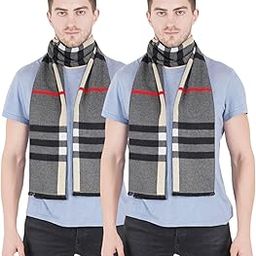 Men's Scarves, Autumn and winter scarves for men's diamond patterned wool with a fashionable and warm feel scarf (Multicolor)-image-99