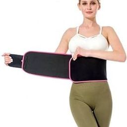 NJV Premium Sweat Slim Belt for Women & Men, Waist Belt for Tummy Exercise Black Pink-image-71