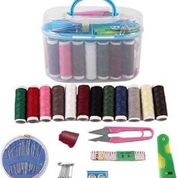 NIV Creation Multipurpose Household Tailoring Sewing Tool Kit - Double Layer Sewing Kit with Portable Travel Sewing Box - Sewing Accessories for Home and Travel-19