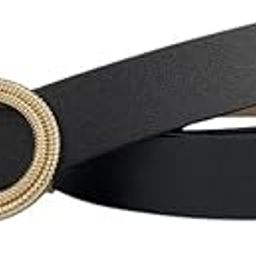 Women’s PU Belt with Double Round Buckle, Adjustable Waist Strap for Skirts Jeans-image-57