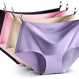 Women's Seamless Panties Underwear for Women Seamless High Cut Briefs Hipster Mid-Waist Soft No Panty Lines-image-19