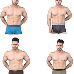 Men Boxer Briefs - 100% Cotton - Pack of 4 - Anti Bacterial, Colour Fresh, Moisture Wicking-image-90