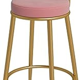 Bar Stools Luxurious Velvet Barstools For Home And Office Stylish Counter Stools Capacity Accent Upholstered Chairs For Dining, Kitchen, And More Soft Seating (Pink)-image-69