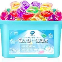 Valajogi 100 Pcs Portable Laundry Detergent Gel Capsules – Travel-Friendly Laundry Beads for Clothes Cleaning | Liquid Washing Pods for Home, Dorm, Bathroom & Travel Multicolor (Pack Of 100)-picture-9