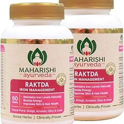 Ayucine forever MAHARISHI AYURVEDA Raktda Iron Management- Pack of 2 x 60 Tab-image-2