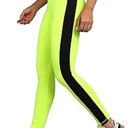 Premium Florocent Side Strip Gym Tights High-Waisted, Sweat-Wicking, Athletic Fit Gym Tights for Working Out, Pilates,Yoga, Fitness & Training-image-21