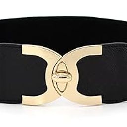 Elastic Waist Belt for Woman Swivel Lock Wide Strechable Waistband for Girls & Ladies Dresses Saree Jeans Jumpsuits-(Free Size)-image-11