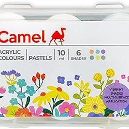 Camel Acrylic Pastel Shades 10ml Each,6 Shades-picture-17