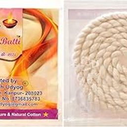 Twisted Cotton Long Wicks for Akhand Jyot, Diya Batti for Long Lasting Puja/Aarti (Pack of 12, Red)-16