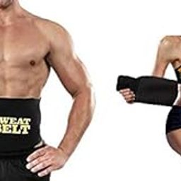 EMERET® Unisex Sweat Fat Burner-Waist Trimmer Slimming Belt (Black, Free Size)-image-54