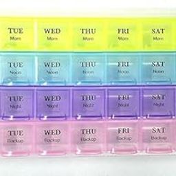 KRUSH Pill Organizer 4 Times a Day Medicine Reminder Storage Box 7-Day Medicine Planner Container for Vitamins Tablets (PACK OF 1)-20