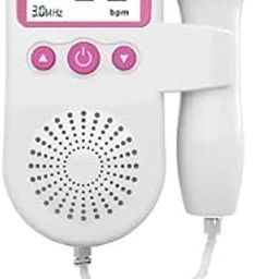 Portable Fetal Doppler Fetal Heart Rate Monitor Home Baby Fetal Heart Doppler Monitor for Pregnancy - (Pink)-10
