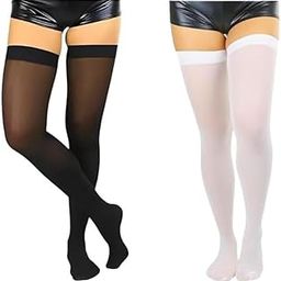 JH RETREAT Women & Girls Nylon Transparent Thigh High Blended Stockings | Free Size, Lightweight & Breathable-image-29