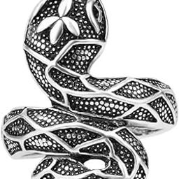 Snake oxide silver Ring for Men & Women Alloy Sterling Silver Plated Ring (PACK OF 1PC)-3