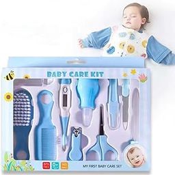 KAVSIYA Portable Manicure Grooming Kit for New Born Baby | 10 in 1 Healthcare Accessories Set to Keep Infants & Toddlers Clean Perfect Nursery Gift with Nail, Hair, Ear Grooming Tools for Kids (Blue)-image-87