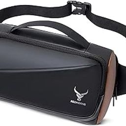 Oxford Fabric Waterproof Waist Bag Fanny Pack for Men, Women Travel Cross Body Chest Bag with Adjustable Strap, Unisex Gym Bag, Waist Pouch for Running, Hiking Sports Outdoors (Black)-image-94