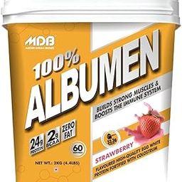 MasterDreamBodies MDB 100% Albumen 2kg | 24g Protein with 2g BCAA | Flavoured Egg White Protein Powder | ZERO EGG SMELL | Ideal for Muscle Gain (Strawberry, 2 kg)-picture-31