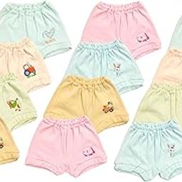 Kids 100% Cotton Underwear/Drawer/Briefs/Panty-Multicolor Pack of-12-image-4