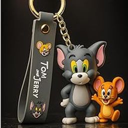 Limited Edition Tom and Jerry Keychain for Boys & Girls | Premium Cartoon Keyring with Stylish Tom & Jerry Strap | Funky Bag Charm Gift for Kids & Anime Fans | Key Holder for Bags, Scooty, Bike-image-77