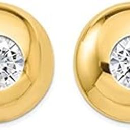 Gold Plated Dome With Crystal Stud Earrings For Women And Girls (ER1567)-picture-9