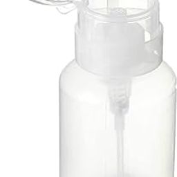 Nail Polish Remover Bottle, Push Down Pump Acetone Dispenser, Empty Makeup Acetone Containers (Pack of 1, Clear) MIX COLOUR-image-66