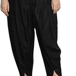 Black Rayon Tulip Salwar | Tulip Salwar | Pants for Women | Plus Size XS to 8XL-image-88