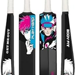 Bodyfit Blaster Cricket Bat | Plastic Full Size Cricket Bat | Lightweight Fiber, Hard Plastic, Anti-Slip Grip | Ideal for Adults, Kids, Practice,Black with Character Artwork(1 Pc).-picture-19