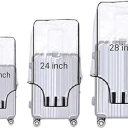 DESAIZE Suitcase Cover PVC Trolley Bag Covers Anti - Scratch, Water-Proof, Zipper Closure, Dirt and Dustproof (Combo of 3)-picture-24