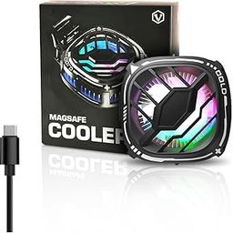 Sounce Magnetic Mobile Cooler with Advanced Semiconductor Technology Gaming Fan for Rapid Heat Dissipation and LED Temperature Display Compatible with Android and iPhones (Black)-27