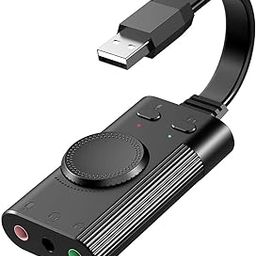 TecRise External USB Sound Card, Audio Adapter 3.5mm AUX Microphone Jack for Gaming Headset Earphone PS4 Laptop Desktop Windows Mac OS Linux etc-18