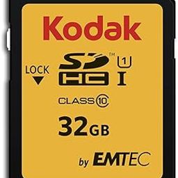 KODAK SDHC Card 32GB UHS-I U1 V10 Premium, up to 85MB/s Read Speed, for Full HD Video and High-Resolution Pictures, Compatible with SDHC Standard - EKMSD32GHC10K-63