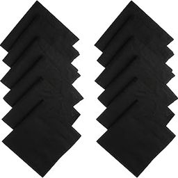 PURE COTTON Black RUMAL/Handkerchief For Men PACK OF 12 (Size 48 * 48 CM) hankies-image-98