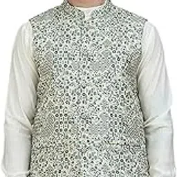 jompers Woven Design Nehru Jacket for Men-picture-46