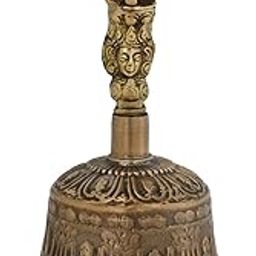 Skywalk Bronze Bell for Self Healing Meditation Prayer and Yoga, 7 Inches, Black, Green-image-114