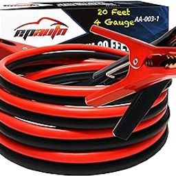 EPAuto 4 Gauge x 20 Ft 500A Heavy Duty Booster Jumper Cables with Travel Bag and Safety Gloves (4 AWG x 20 Feet)-14