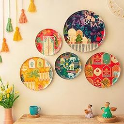 RITUALISTIC Vintage India Wall Plates for home decoration | Wall decor items for living room | Metal Wall décor | Gift items for unisex | wall art | wall showpiece|Home Décor Gift Items | Set of 5-image-49