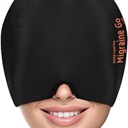 Herb Tantra Migraine Go Relief Cap | Soothing Headache Hat Ice Pack Mask | Face Cold Compress Cooling Gel Head Wrap | Products for Tension, Stress & Hangover-32