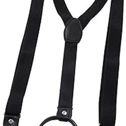 Mens Suspenders Adjustable Heavy Duty Elastic Straps Y Back Braces Black Clothing Shoes & Accessories | Mens Accessories | Suspenders Braces-picture-51